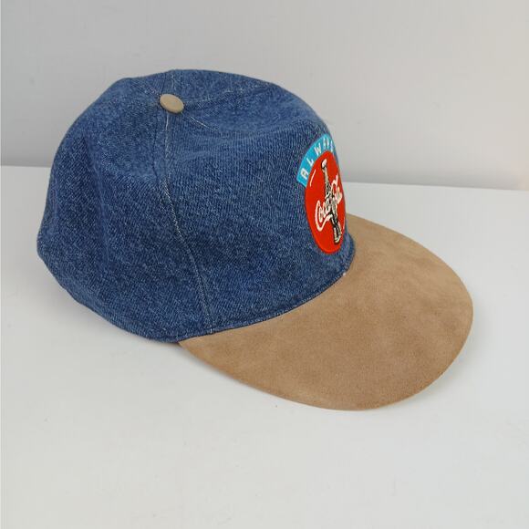 Coca Cola Brand Vintage "Always Coca Cola" Trucker Hat Denim & Leather Unisex - Picture 5 of 8